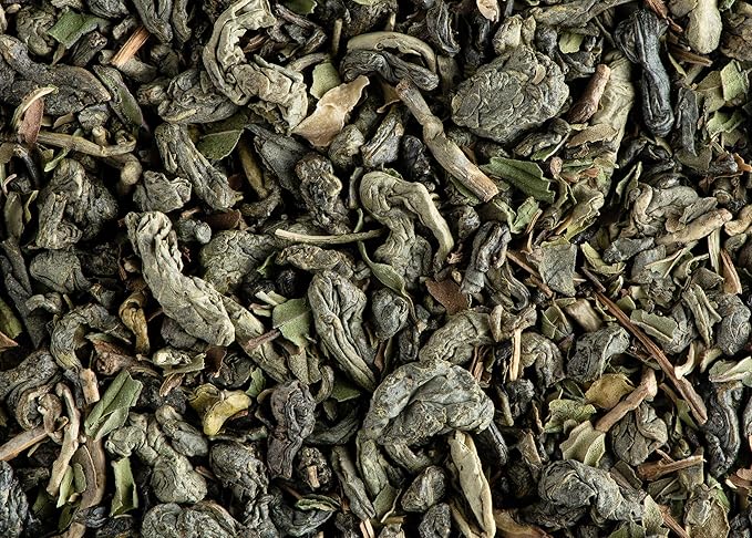 Dammann Freres Satchets Green Mint Tea Bags Premium Gourmet French Green Tea Blend Spearmint Peppermint Flavors Individually Wrapped 24 Count (Single Pack)