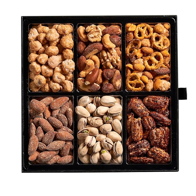 Holiday Mixed Nuts Gift Basket in Elegant Drawer Gift Box Gift Set for Easter Day Birthday Party Sympathy Healthy Gift Snack Box for Men and Women. Kosher - Snackberry