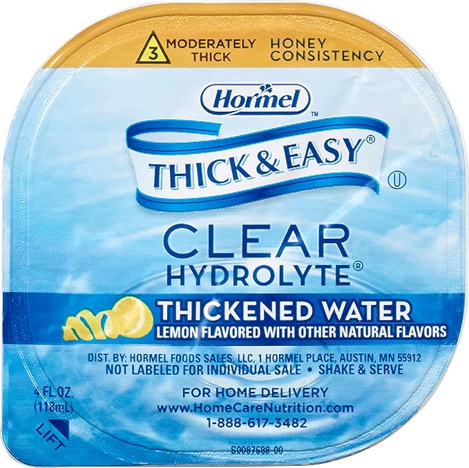 Hormel Thick &amp Easy® Hydrolyte Thickened Water Honey Consistency 4 ounce (Pack of 24)