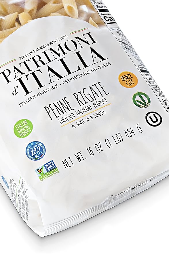 Patrimoni d'Italia Penne Rigate 1 Pound (Pack of 20)