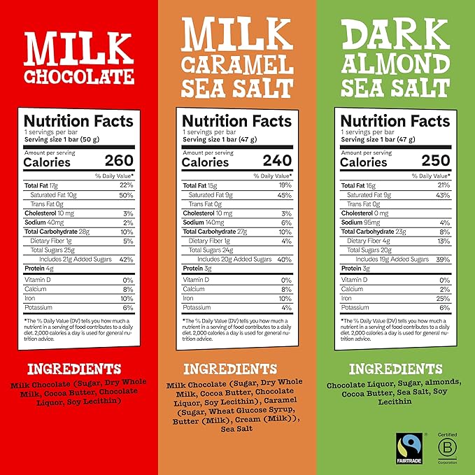 Tony’s Chocolonely Rainbow Chocolate Candy Bar Variety Pack Belgian Dark &amp Milk Chocolate With Sea Salt Caramel Almond Hazelnut &amp Nougat Made From Quality Fairtrade Cocoa 12 Bars 10.16