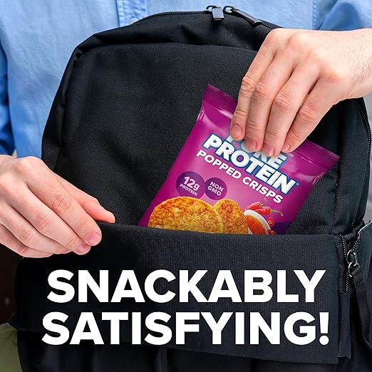 Pure Protein Popped Crisps Sweet Chili High Protein Snack 12G Protein 1.27oz. 12 Count