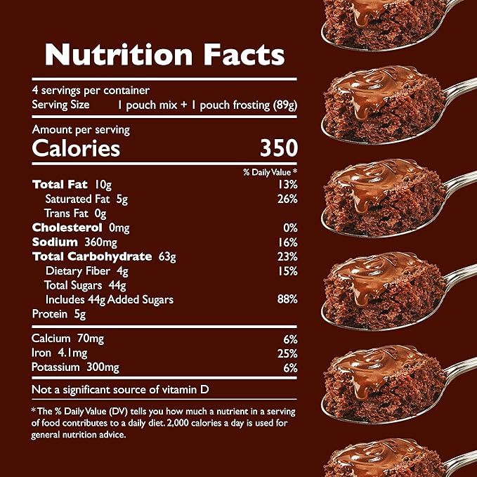 Betty Crocker Mug Treats Triple Chocolate Cake Mix with Fudge Frosting 4 Servings 12.5 oz. (Pack of 6)