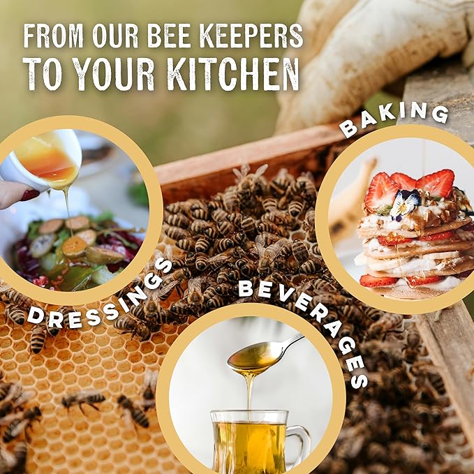Goshen Honey Raw Royal Jelly Honey - With 25g of Royal Jelly - Unfiltered - Unprocessed - Pure &amp Natural Bee Essence from Amish Country USA - For Natural Energy - Dairy &amp Gluten Free - 454g/1