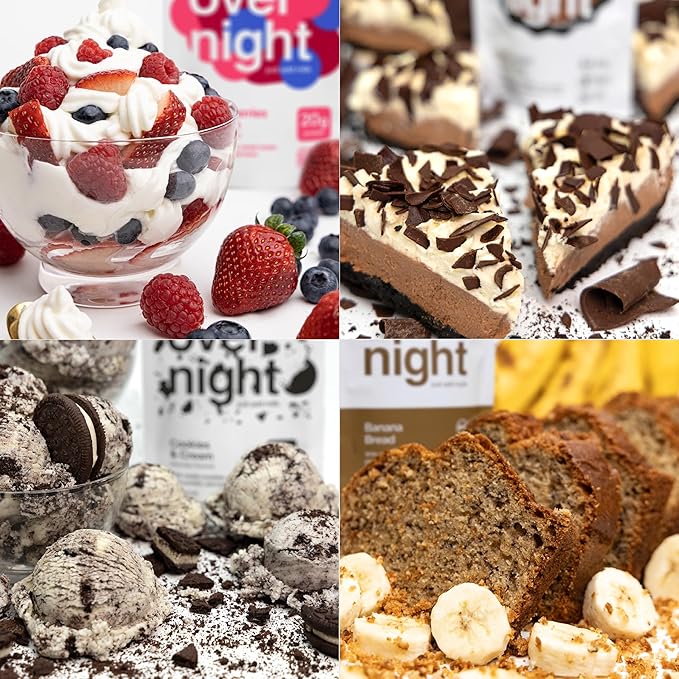 Oats Overnight Ultimate Variety Pack - High Protein 5g Fiber Breakfast Protein Shake - Gluten Free Oatmeal Non GMO High Protein Oatmeal - Green Apple Cinnamon Coconut Cream Pie &amp More (16 Pack)