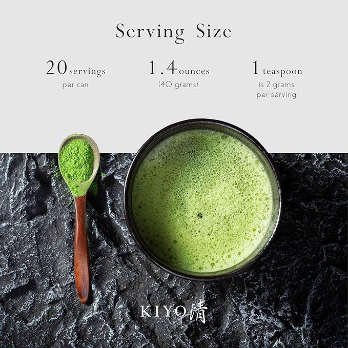 Kiyo Matcha Signature Grade Shuga Ceremonial Uji Matcha - Pure Japanese First Harvest Ceremonial Grade Matcha Green Tea Powder from Uji Japan (40g/1.41oz)
