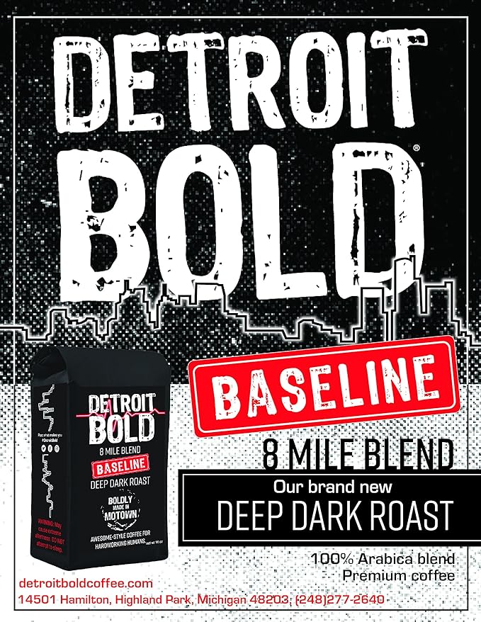 AMERICA'S BOLDEST COFFEE Hand Crafted Gourmet Coffee Blend Hand Packed Coffee Made In USA Freshly Roasted Dark Roast Strong Coffee Best Bold Coffee High Caffiene 8 Oz (Ground 16oz)