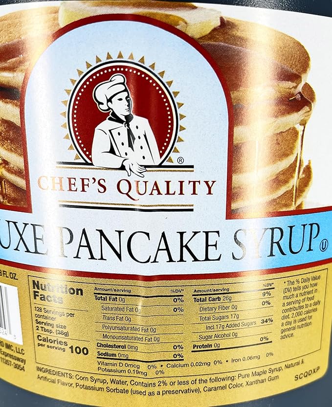 Chef's Quality Deluxe Pancake Syrup 1 gallon
