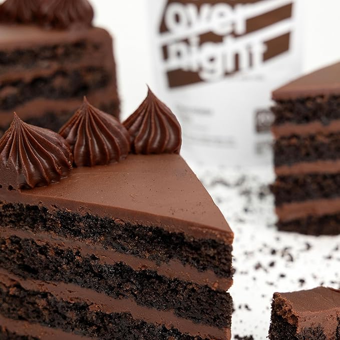 Oats Overnight Chocolate Cake - Overnight Oats with 20g Whey Protein High Fiber Breakfast Protein Shake - Gluten Free Oatmeal Non GMO High Protein Oatmeal (2.8 oz per Meal) (8 Pack)