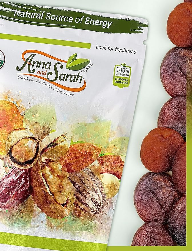 Anna and Sarah Organic Dried Apricots in Resealable Bag 3lbs 1 Pack
