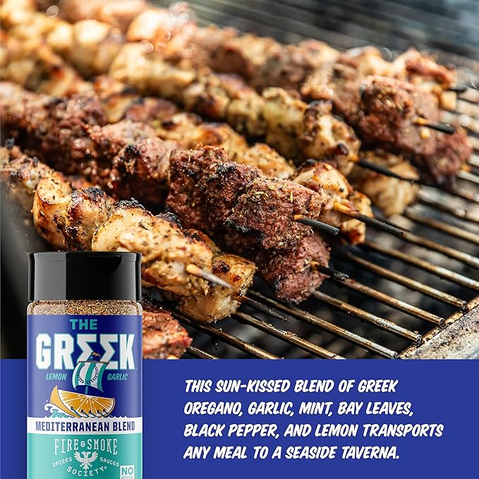 Fire &amp Smoke Society Seasoning Variety Pack | BBQ Rubs for Smoking and BBQ Seasonings for Grilling | Gifts for Dad Men Gifts | Large Spices Set (4-Pack)