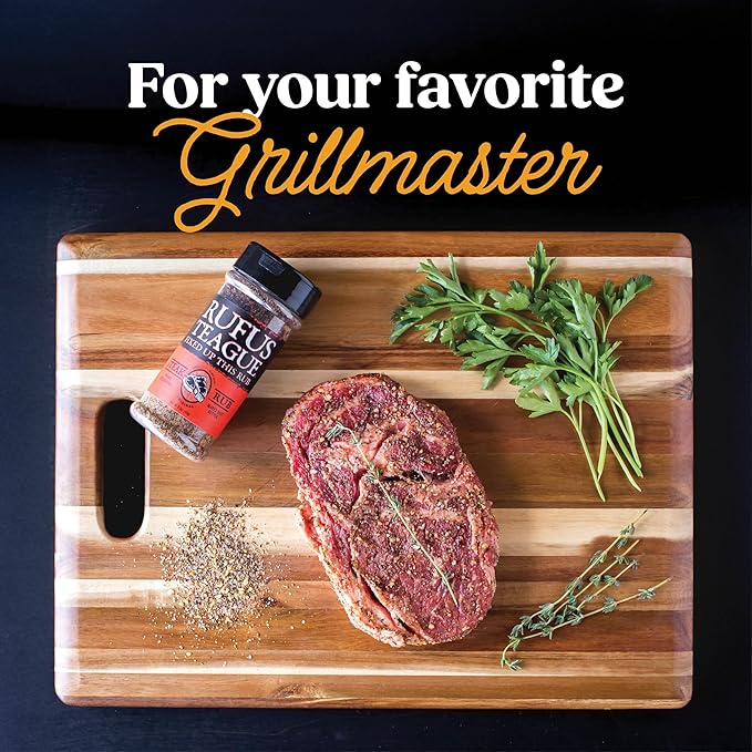 Rufus Teague BBQ Seasoning Gift Set Big Box O' Rub BBQ Dry Rub for Smoking and Grilling Meat 5 Flavor Spice Set Gifts for Men Who Like Grilling