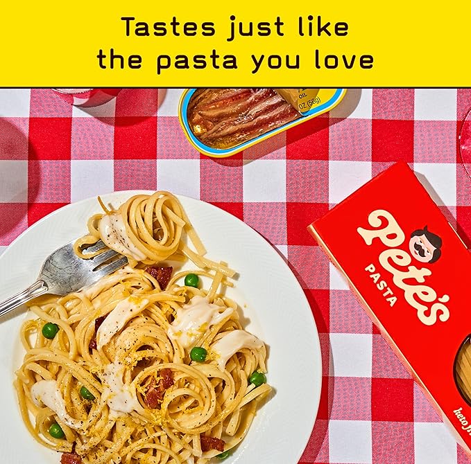 Low Carb Protein Pasta | Linguine with 17g Protein 7g Carbs | Healthy Keto Pasta Made in Italy | 3-Pack 8oz - Pete’s Pasta