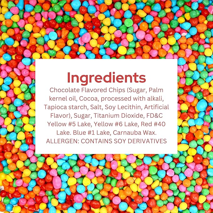 Rainbow Candy Coated Chocolate Chips | 1.5 lbs Cosmic Brownie Sprinkles | Mini Chocolate Baking Chips for Ice Cream &amp Cake Decorating | Kosher Nut Free Non GMO Vegan &amp Gluten Free | Stern’s Ba