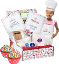 Baketivity Kids Baking DIY Activity Kit - Bake Delicious Confetti Muffins with Pre-Measured Ingredients – Best Gift Idea for Boys and Girls Ages 6-12 – Includes Free Hat and Apron