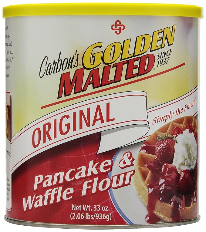 Golden Malted Pancake &amp Waffle Flour Original 33-Ounce Cans (Pack of 3) (Packaging May Vary)