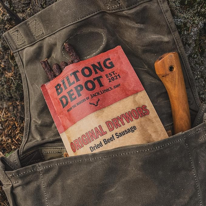 Biltong Depot Original Drywors - 8oz | Air-Dried Beef Snack Sticks | High Protein | Paleo and Keto Friendly | Zero Sugar | Gluten Free | No Artificial Preservatives | No MSG