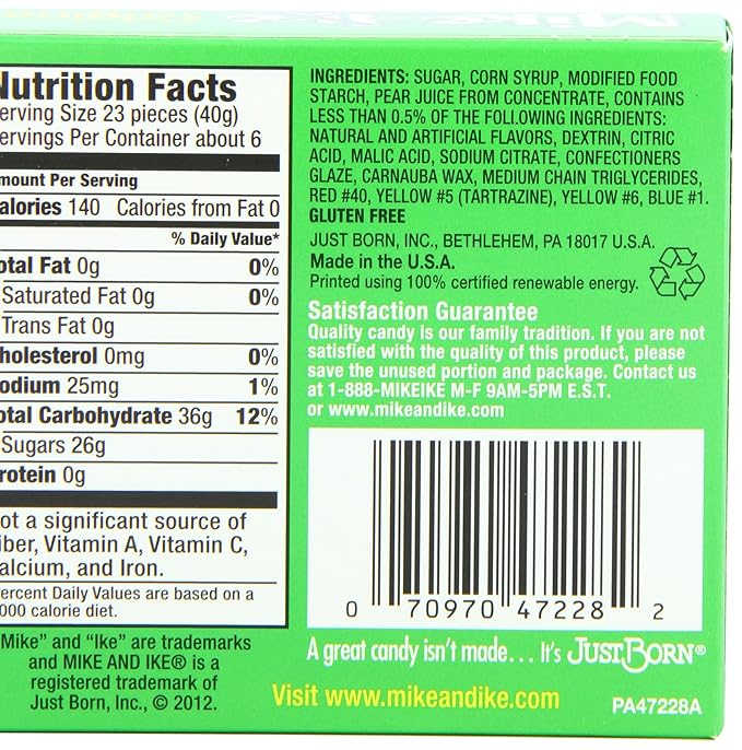 Mike and Ike Chewy Candy Original 8.3 Ounce (Pack of 12)