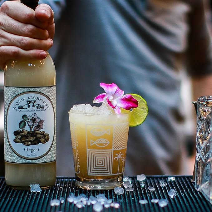 Liquid Alchemist Orgeat Syrup for Cocktails - Real Ingredients Make Our Almond Syrup the Perfect Mai Tai Mix - Non-GMO Gluten Free &amp Vegan (25.4 oz)