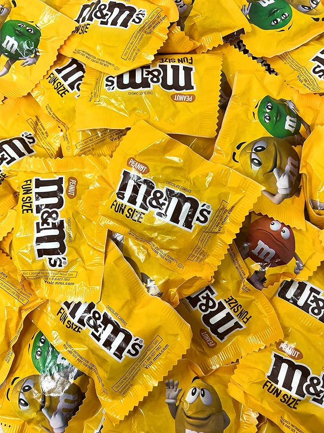 Easter M&ampM Peanut Milk Chocolate Fun Size Bulk Packs 2 Lbs American Candy Single Serve Bulk Party Mix Packaged In Wholesale Pantry Bag (32 Oz)