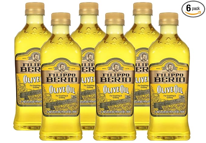 Filippo Berio Pure Olive Oil 25.3 Ounce rPET Bottle (Pack of 6)
