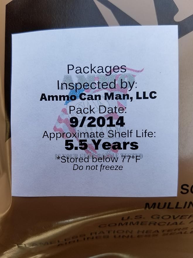 Genuine Military MRE Meal with Inspection Date September 2017 or Newer (BBQ Shredded Beef)