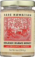 Rare Hawaiian Honey White With Hawaiian Ginger Organic 8 Ounce