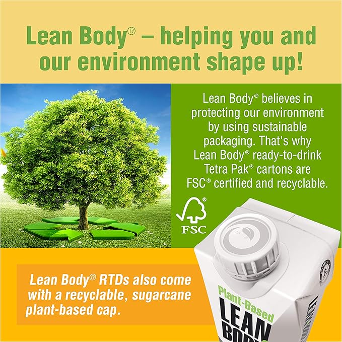 Lean Body Ready-to-Drink Plant-Based Vegan Vanilla Caramel Protein Shake 30g Protein No Artificial Flavors Sweeteners or Colors Non GMO Gluten Free Premium Pea &amp Rice Blend (Pack of 12)
