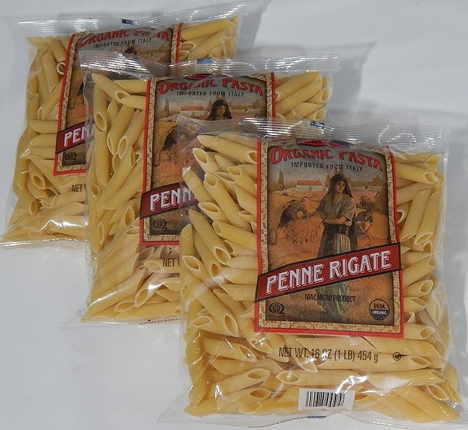 Trader Joe's Imported Italian Organic Penne Rigate Pasta 1-Lb Bag (Pack of 3)