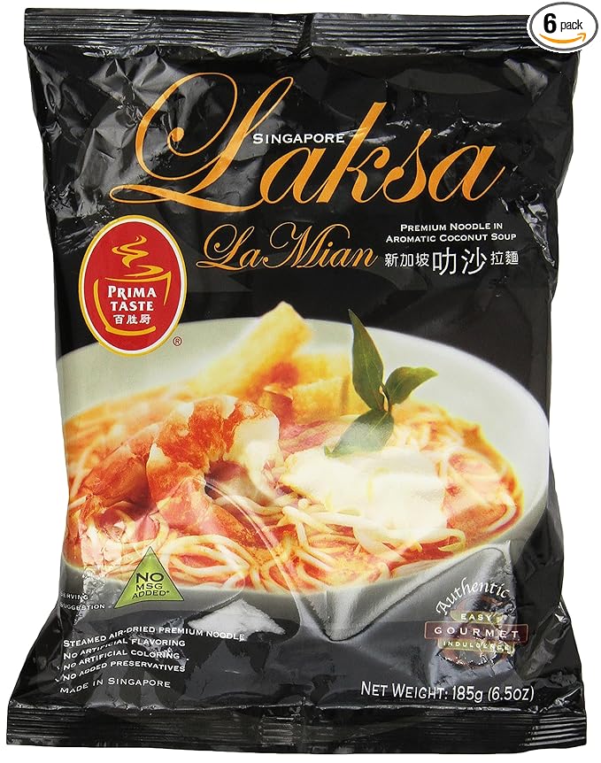 Prima Taste Laksa La Mian 185g (Pack of 6)