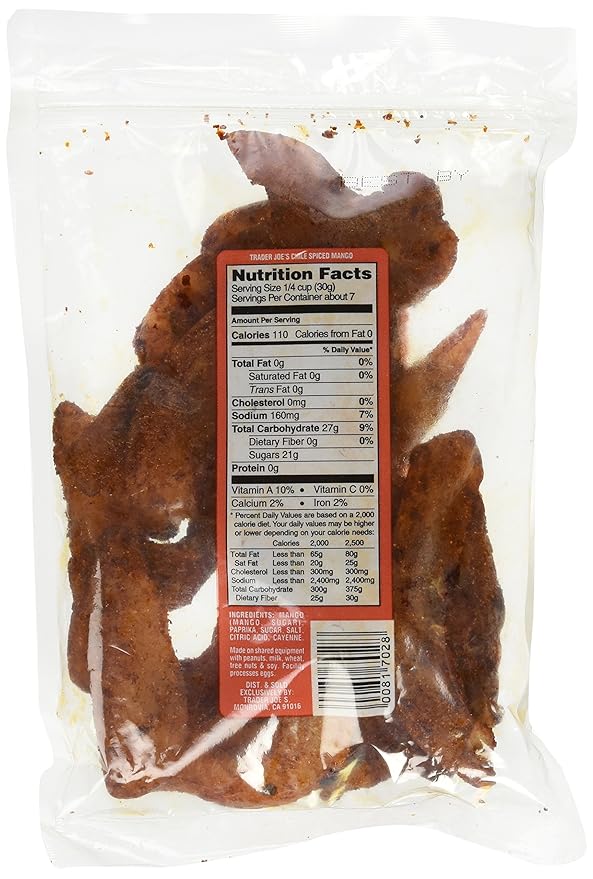 Trader Joe's Chile Spiced Mango Dried Fruit (4 Pack)