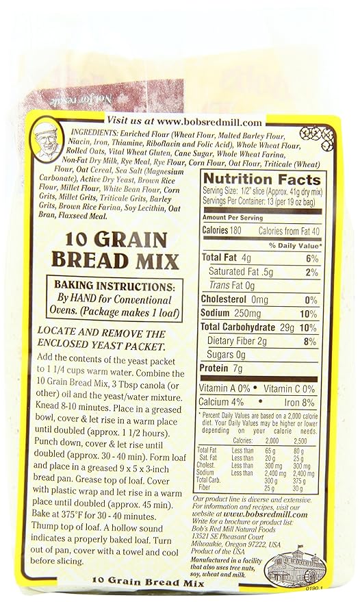 Bob's Red Mill 10 Grain Bread Mix 19 Ounce (Pack of 4)