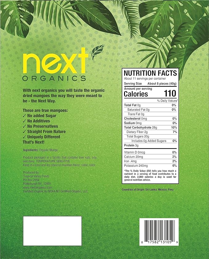 Next Organics Organic Dried Fruit Mango/Coconut/Figs 16 Ounce