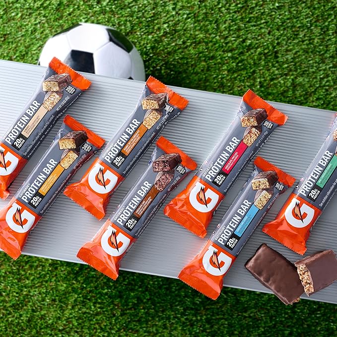 Gatorade Whey Protein Bars Mint Chocolate Crunch 2.8 oz bars (Pack of 12 20g of protein per bar)