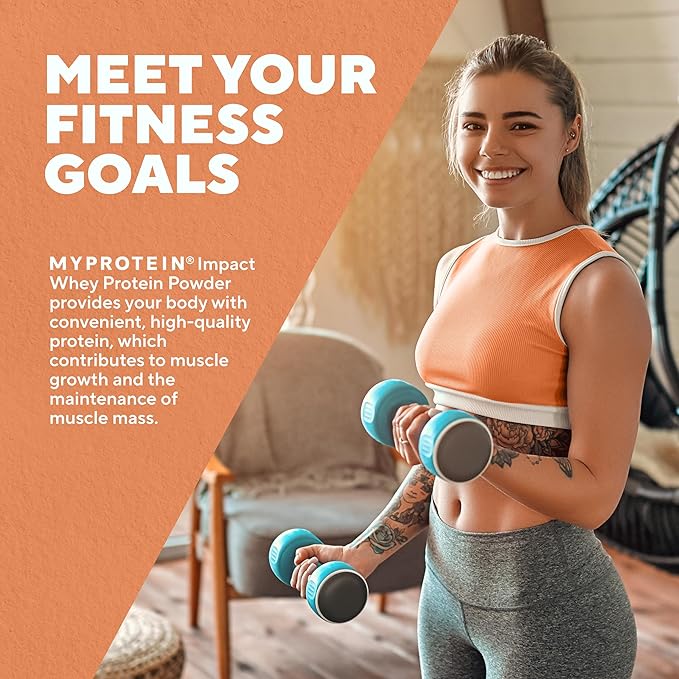 Myprotein Impact Whey Protein Powder 2.2 Lbs (32 Servings) Cookies &amp Cream 22g Protein &amp 5g BCAA Per Serving Protein Shake for Superior Performance Muscle Strength &amp Recovery Gluten F