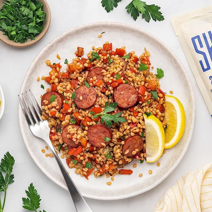 It’s Skinny Pearl Couscous – Low Carb Pasta Gluten Free Keto &amp Vegan-Friendly Shirataki Konjac Sugar-Free High in Fiber Only 4.5 Calories Per Serving Ready in 2 Minutes (24 Packs)