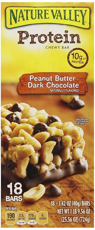 Nature Valley Protein Chewy Bar Peanut Butter Dark Choclate 25.56 Ounce