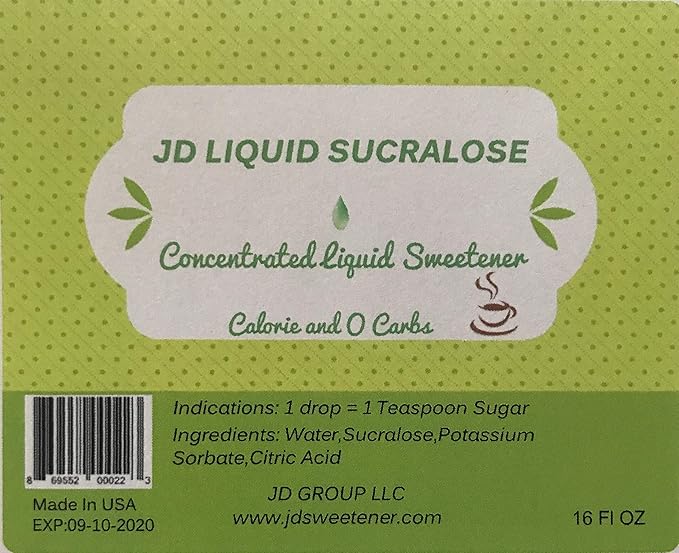 JD Liquid Sucralose 16 fl oz 25% Concentrated Liquid Sweetener