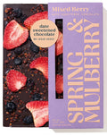 Spring &amp Mulberry Dark Chocolate Bars – Healthy Dark Chocolate Date-Sweetened - Mixed Berry 6 Pack