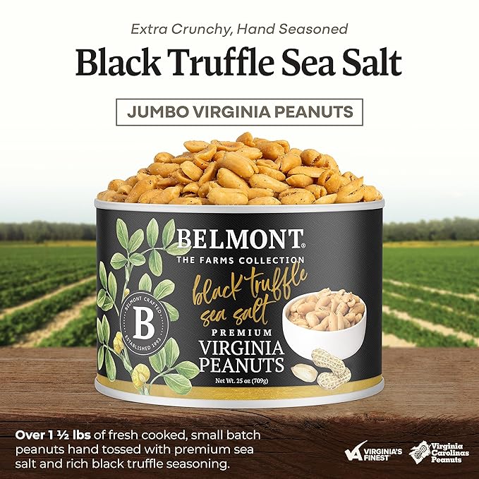 Belmont Peanuts Black Truffle Virginia Peanuts 25oz Farms Collection