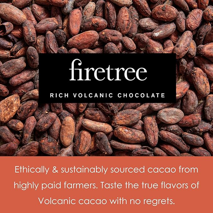 Firetree Solomon Island Guadalcanal 100% Dark Chocolate 3 Pack - UK Chocolate - Premium Craft Artisanal Direct-Trade Single-Origin Bean-to-bar - Vegan Keto Paleo Kosher Halal Soy-Free Glute