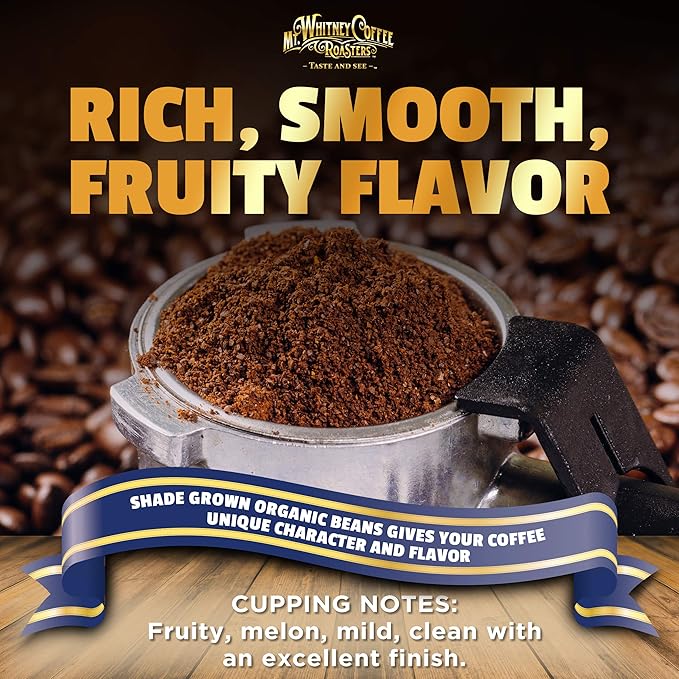 Mt. Whitney Organic Swiss Water Low Acid Decaf Coffee from Peru (Ground 5 Lb)