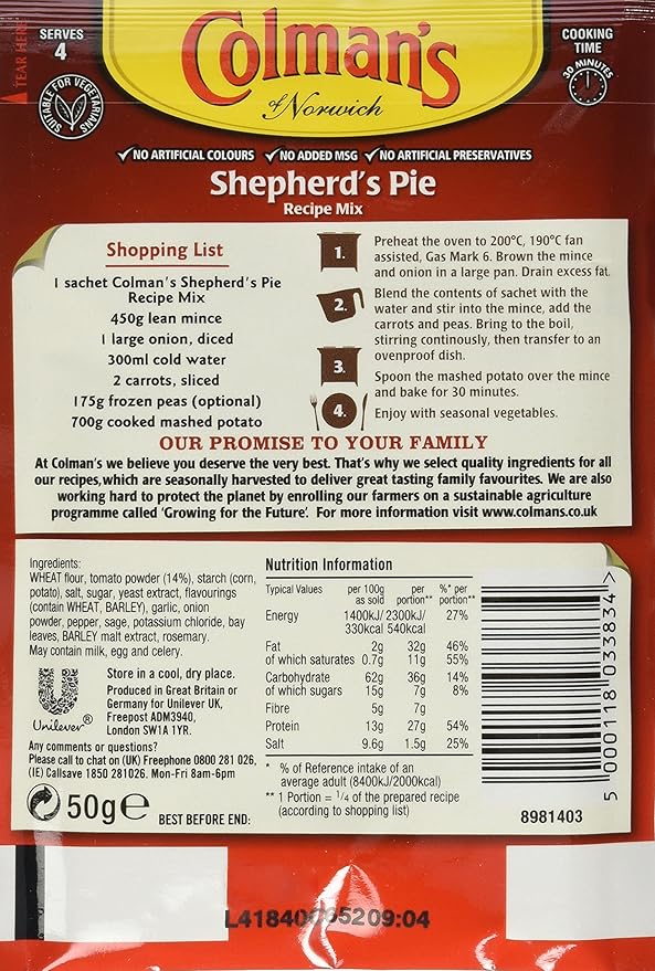 Shepards Pie Mix 1.75 Ounces (Case of 18)