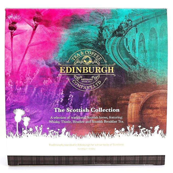 Edinburgh Tea &amp Coffee Company The Scottish Collection 4-Flavor Variety Pack 40-Count Tea Sachets