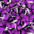Special Dark Kisses Approx 500 Pieces 5lbs of Dark Chocolate Mildly Sweet Candy Purple Foils Kiss 5 lb Pounds Chocolate Candy Kiss Purple Wrapping Bulk Bag