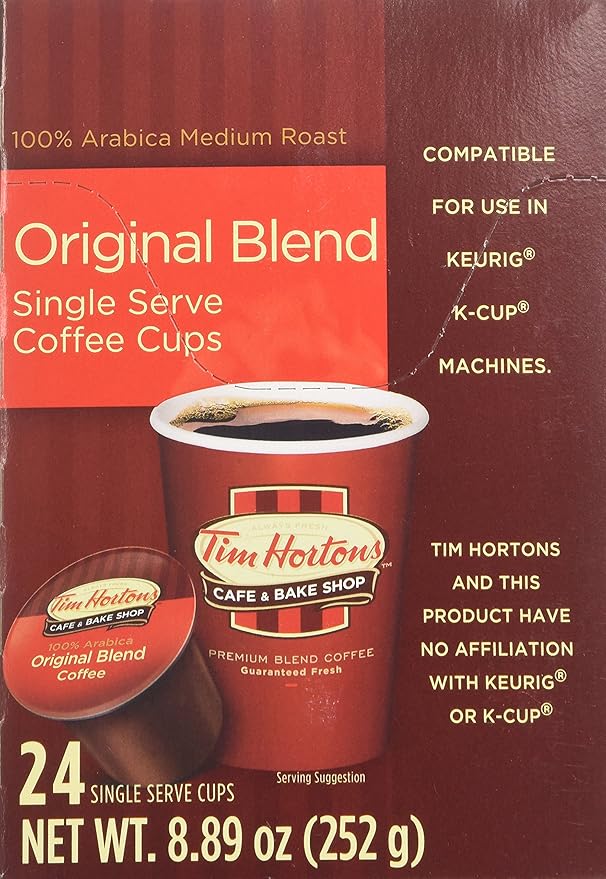 Tim Hortons Single Serve Original Blend Coffee 24 Count (Pack of 2)
