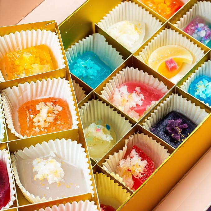 Silky Gem® Gems Me Up Crystal Candy Collection: 30-Piece Multi-Flavor Assortment – Handcrafted Edible Jewelry &amp ASMR Sweets – Vegan Gluten-Free Gourmet Gift