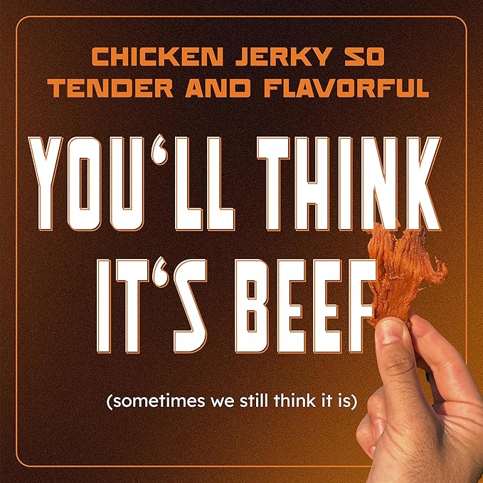 MaxJerky New York Buffalo Chicken Jerky 22.5 Grams of Protein 2.5 OZ (4 Pack)