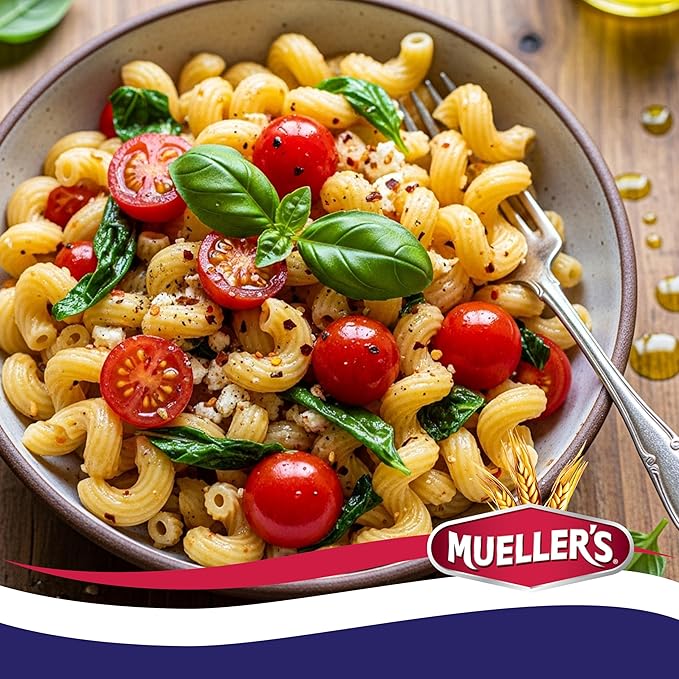 Classic Cavatappi Pasta (12-Pack 16 oz Each) – Mueller’s corkscrew-shaped pasta is designed to hold onto sauces cheese and seasonings making it perfect for baked pasta dishes mac and cheese and