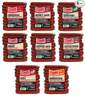 Klement's 8oz Snack Sticks Variety Pack - One 7.2oz Package of Each Flavor (Original Honey Ham Teriyaki Beef Pepper Jack Cracked Pepper Hot &amp Sriracha)